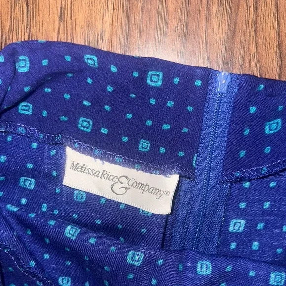 Blue Button-Up Top and Skirt Set - Picture 3 of 4